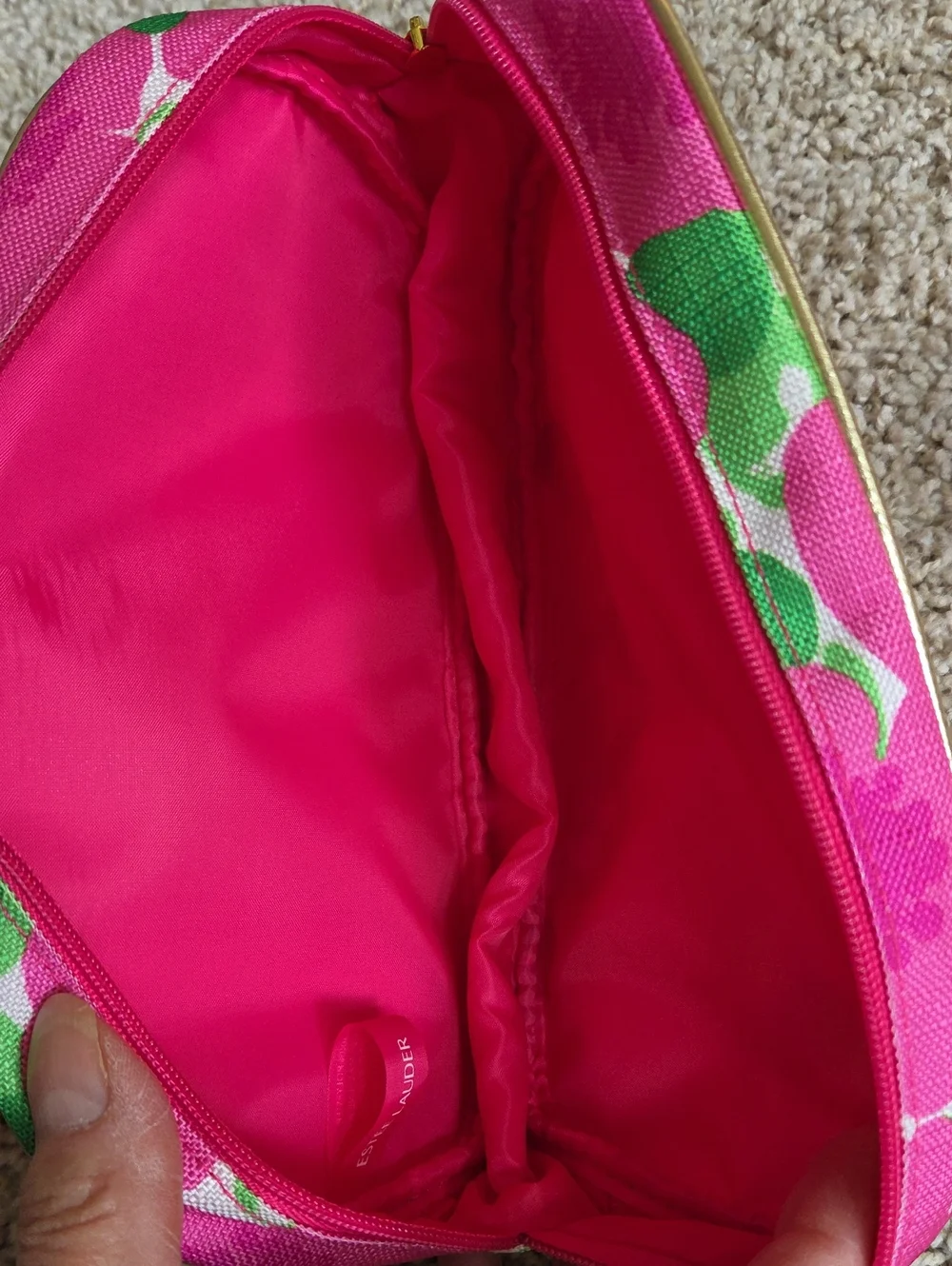 Lot Of 2 Estee Lauder Cosmetic Bags With Lilly Pulitzer Design